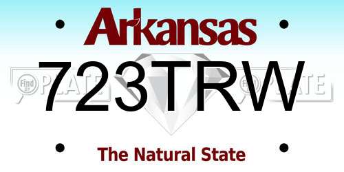 723TRW Arkansas License Plate