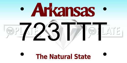723TTT Arkansas License Plate