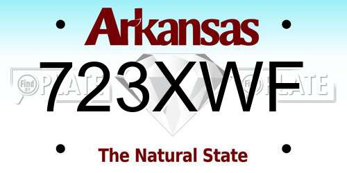 723XWF Arkansas License Plate