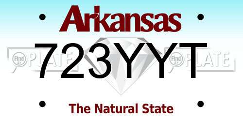 723YYT Arkansas License Plate