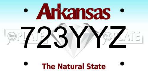 723YYZ Arkansas License Plate