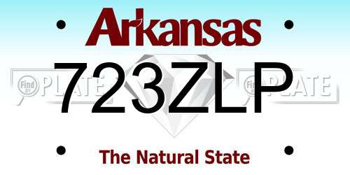 723ZLP Arkansas License Plate