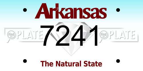 7241 Arkansas License Plate