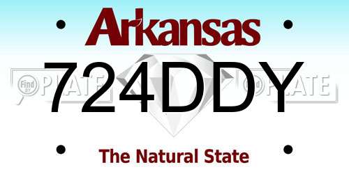 724DDY Arkansas License Plate