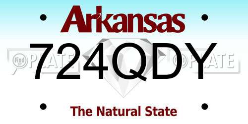 724QDY Arkansas License Plate