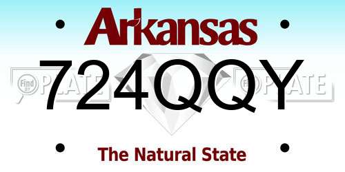 724QQY Arkansas License Plate
