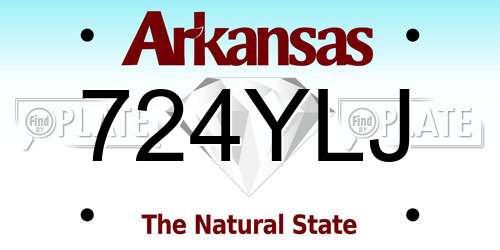 724YLJ Arkansas License Plate