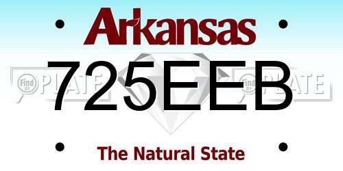 725EEB Arkansas License Plate