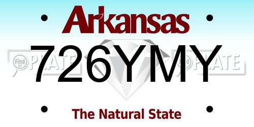 726YMY Arkansas License Plate