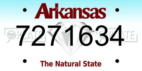 7271634 Arkansas License Plate