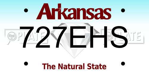 727EHS Arkansas License Plate