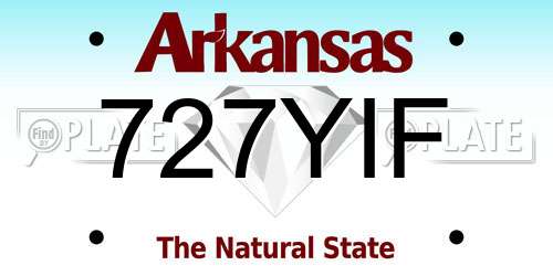 727YIF Arkansas License Plate