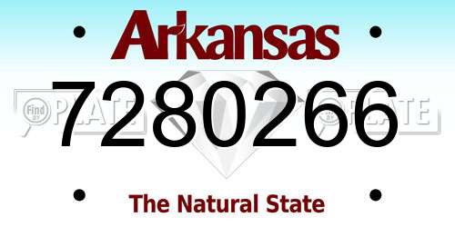 7280266 Arkansas License Plate