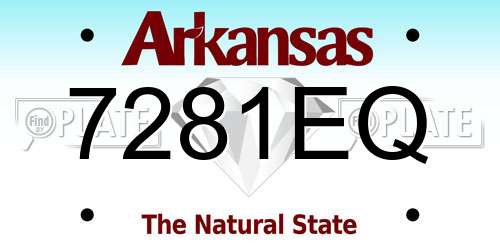 7281EQ Arkansas License Plate
