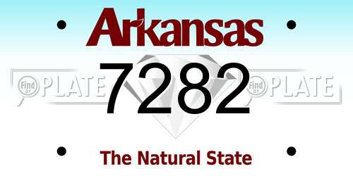 7282 Arkansas License Plate