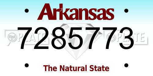 7285773 Arkansas License Plate