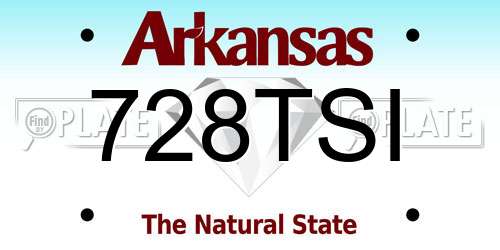 728TSI Arkansas License Plate