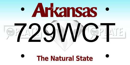 729WCT Arkansas License Plate