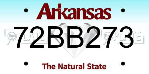 72BB273 Arkansas License Plate