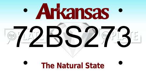 72BS273 Arkansas License Plate