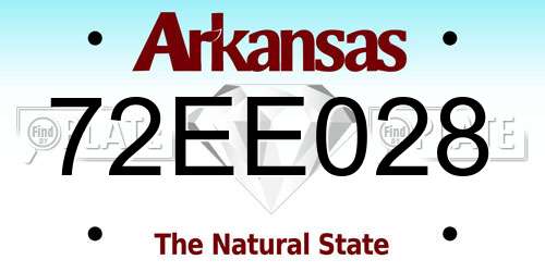 72EE028 Arkansas License Plate