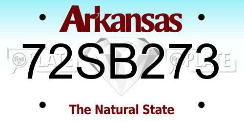 72SB273 Arkansas License Plate