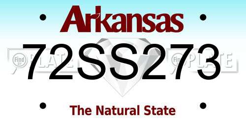 72SS273 Arkansas License Plate