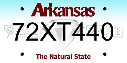 72XT440 Arkansas License Plate