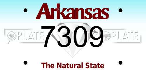 7309 Arkansas License Plate
