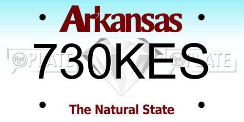 730KES Arkansas License Plate
