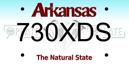 730XDS Arkansas License Plate