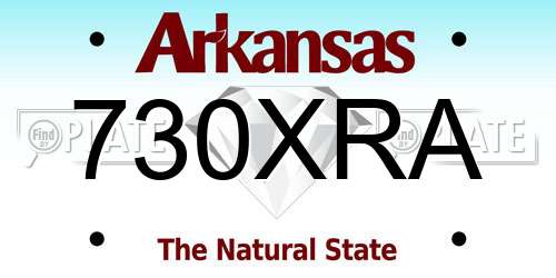 730XRA Arkansas License Plate
