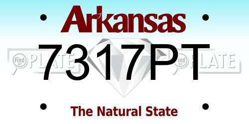 7317PT Arkansas License Plate