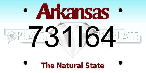 731I64 Arkansas License Plate