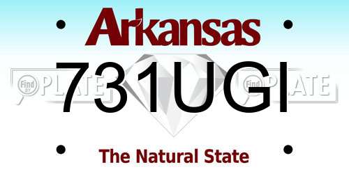 731UGI Arkansas License Plate
