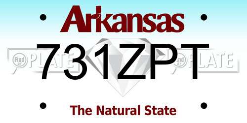 731ZPT Arkansas License Plate