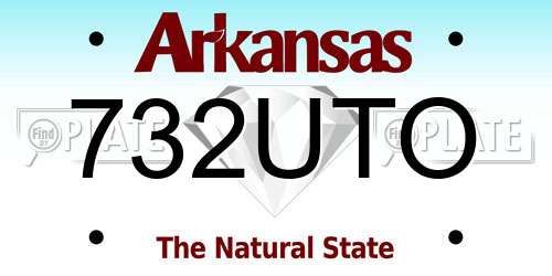 732UTO Arkansas License Plate