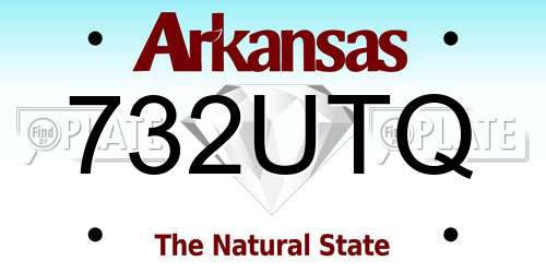 732UTQ Arkansas License Plate