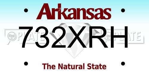 732XRH Arkansas License Plate