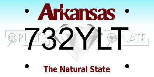 732YLT Arkansas License Plate