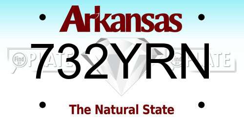 732YRN Arkansas License Plate