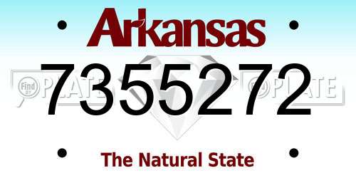 7355272 Arkansas License Plate
