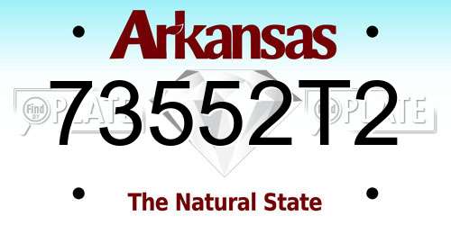 73552T2 Arkansas License Plate