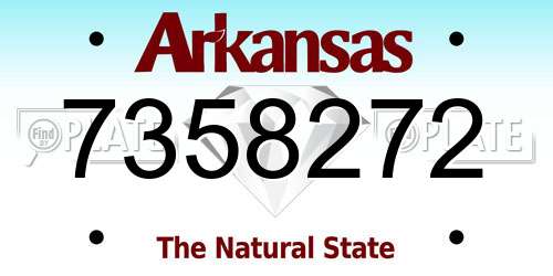 7358272 Arkansas License Plate