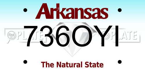 736OYI Arkansas License Plate