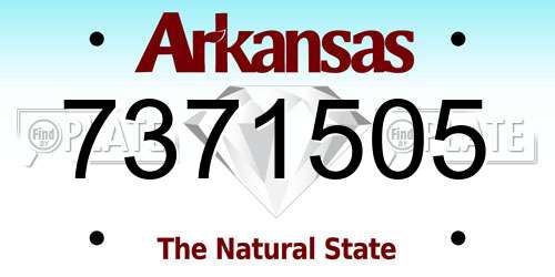 7371505 Arkansas License Plate