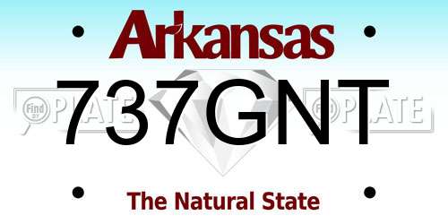 737GNT Arkansas License Plate