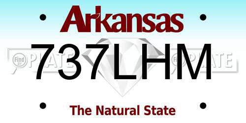 737LHM Arkansas License Plate