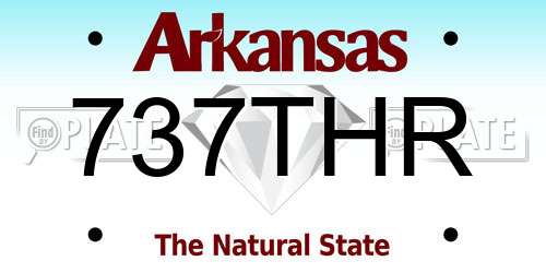 737THR Arkansas License Plate