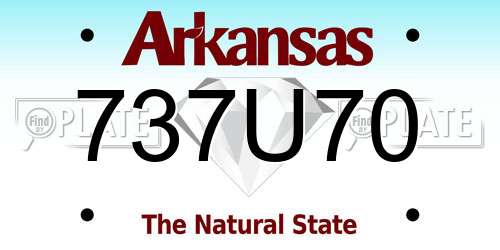 737U70 Arkansas License Plate